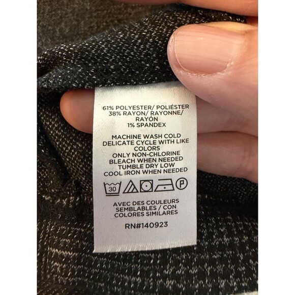 LOFT Gray Shirt Dress Knit Button Crew Neck Long Sleeve Knee Buttons on  Back LP - Picture 5 of 6